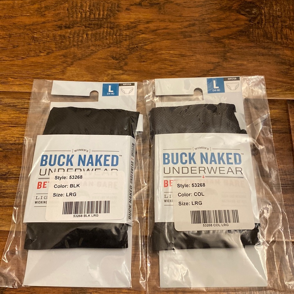 Duluth Trading Co Buck Naked Underwear Women's Hipster Panties in Black (Pair)